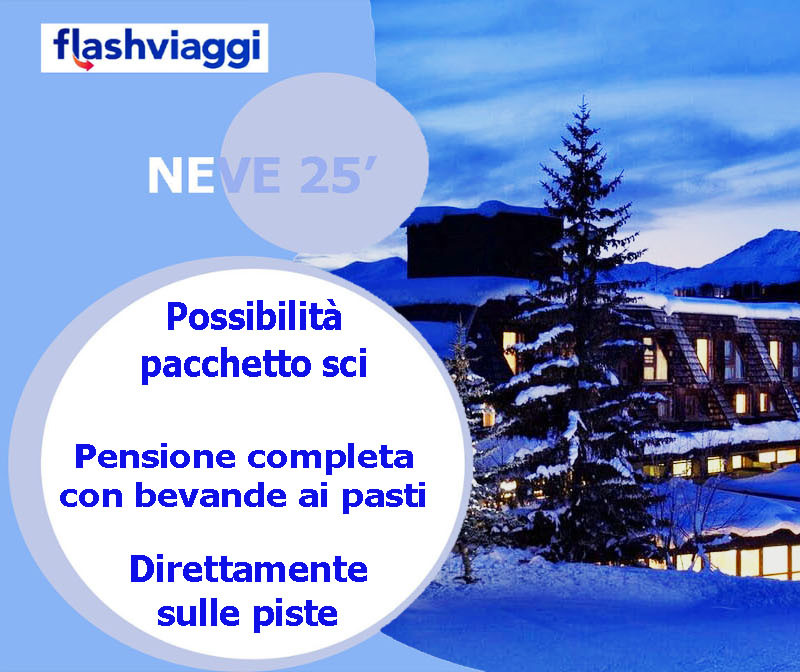 Valle d'Aosta - Th Pila  - da 576 Euro 

L’Hotel a 1.800 metri di altitudine, dispone di 249 camere confortevoli di diverse tipologie. Sono presenti camere Classic singole e matrimoniali doppie, triple e quadruple, camere family e family plus, tutte dotate dei migliori comfort quali TV Lcd 32″, piumoni termici, cassetta di sicurezza e frigobar.