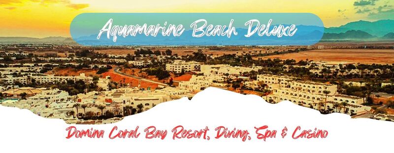 AQUAMARINE BEACH DELUXE
 DOMINA CORAL BAY RESORT, DIVING, SPA & CASINO - da 1.120 Euro 
Una delle destinazioni più affascinanti del Mar Rosso, che si estende su un’area di un milione di metri quadrati. Paradiso incastonato tra
bellissime barriere coralline. Il Domina Coral Bay si trova nel cuore di Sharm El Sheikh, a pochi km dall’aeroporto e da Naama Bay.
Una straordinaria spiaggia privata lunga 1,8 km con 3 piattaforme galleggianti e un esclusivo lago salato, conquisteranno il tuo cuore.