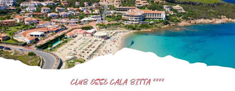 Club Esse Cala Bitta *** – Palau – Sardegna
pensione completa - bevande incluse   da 378 Euro 
Nel cuore della Costa Smeralda, riesce a conciliare l’informalità della formula club con la mondanità tipica della costa. E’ direttamente sul mare ed a pochi minuti dalle spiagge più rinomate della Sardegna. Gli ampi spazi, le attrezzature e le attività dell’animazione garantiscono una vacanza dinamica all’insegna del relax e del divertimento.