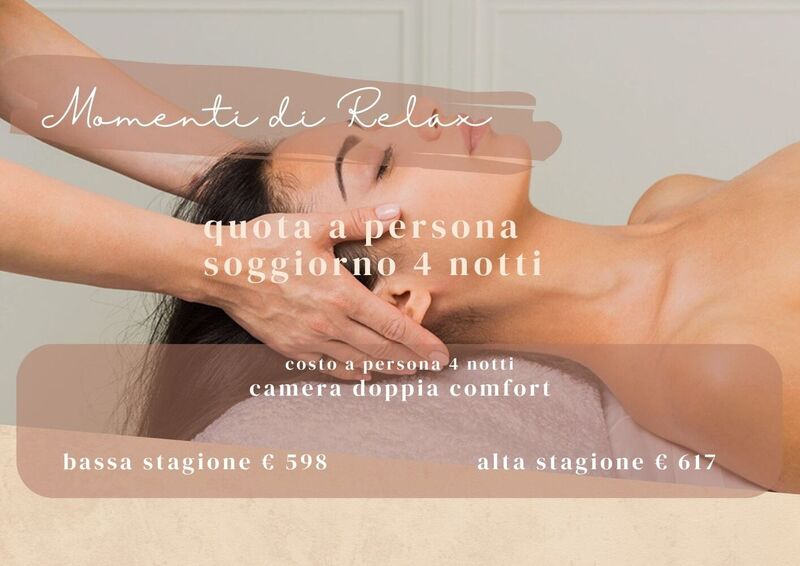 MOMENTI DI RELAX 4 NOTTI HOTEL DUE MARI & BENESSERE AQVADEI da 598 € 
 Quattro giorni di benessere sottratti alla quotidiana frenesia.