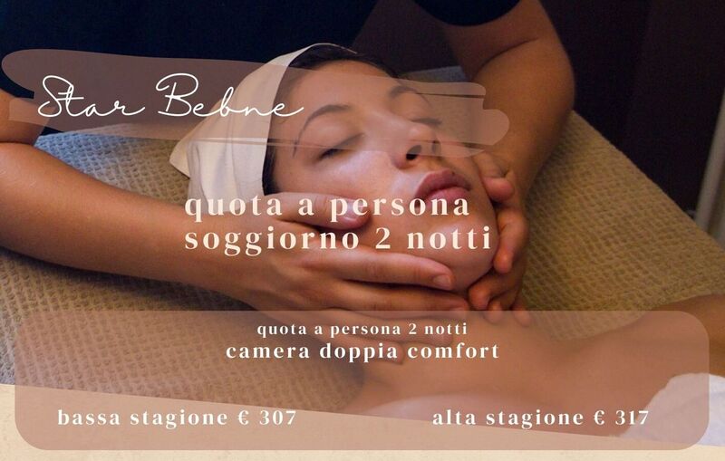 STAR BENE 2 NOTTI
 HOTEL DUE MARI & BENESSERE AQVADEI da 307 € 
Soggiorno pensato per chi desidera regalarsi breve o lungo soggiorno di magica armonia, godendo di trattamenti e attenzioni davvero speciali
