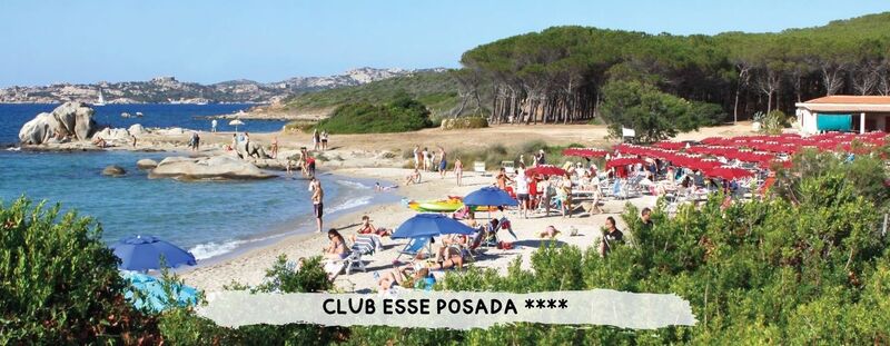 CLUB ESSE POSADA **** 
pensione completa - bevande incluse -3* LETTO 3/13 ANNI N.C. GRATIS(*) - da 436 € 
Sorge direttamente sul mare a 500 metri dal centro di Palau, davanti al parco della Maddalena. Il resort è diviso in due corpi: “Sa Posada”, con le sue 116 camere in rigoroso stile Sardo e “Sa Marina” con 30 ampie camere, situate nella discesa verso il mare a 50 mt dalla spiaggia attrezzata (monolocali senza supplemento). “Sa Posada” in lingua Sarda significa “luogo di ristoro” ed esprime pienamente il senso antico dell’ospitalità in Sardegna basato sul tempo e sul rispetto.