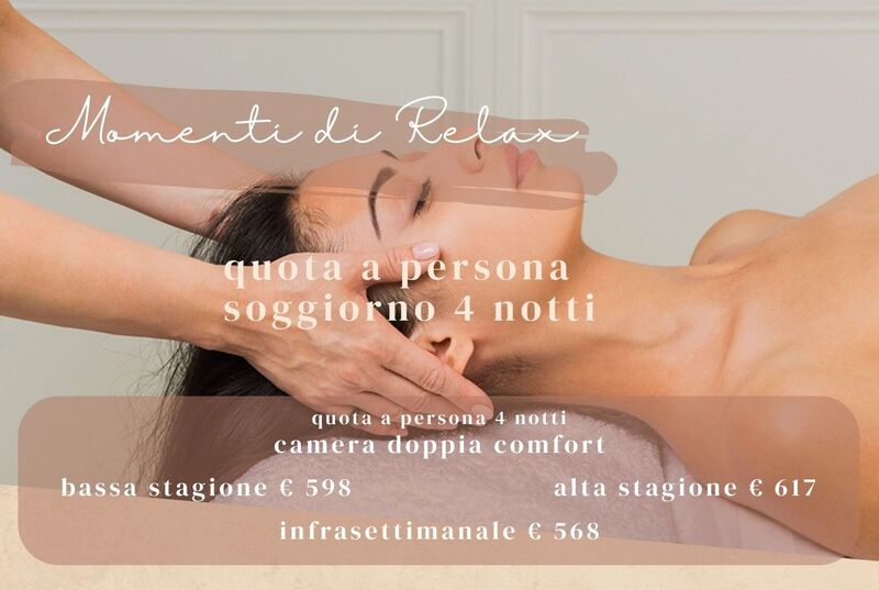 MOMENTI DI RELAX 4 NOTTI HOTEL DUE MARI & BENESSERE AQVADEI da 568 € 
 Quattro giorni di benessere sottratti alla quotidiana frenesia.