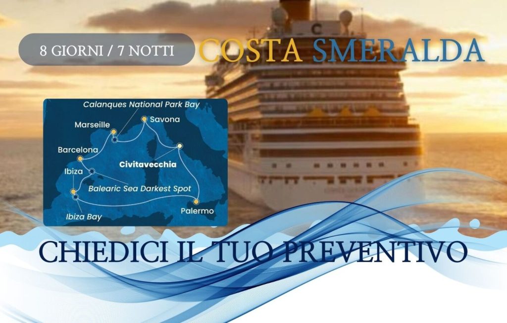 PARTENZE DA MAGGIO AD OTTOBRE
COSTA SMERALDA- chiedici il preventivo 
Italia, Spagna, Francia
