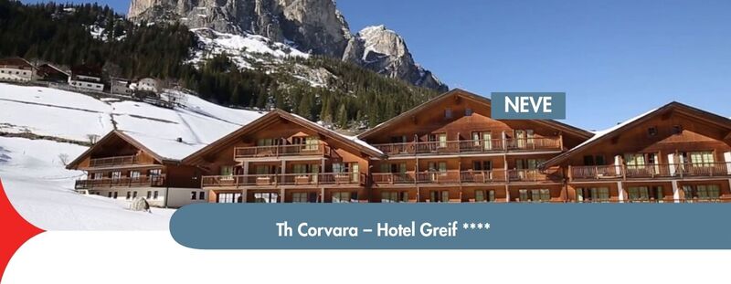 TH CORVARA – HOTEL GREIF **** - da 179 Euro a notte

L’Hotel Greif gode del panorama sul  paese e sulle vette ed è caratterizzato  da un’atmosfera calda ed accogliente, dall’ospitalità cordiale e dalla buona  cucina, per assaporare tutto il piacere di  sentirsi come a casa.