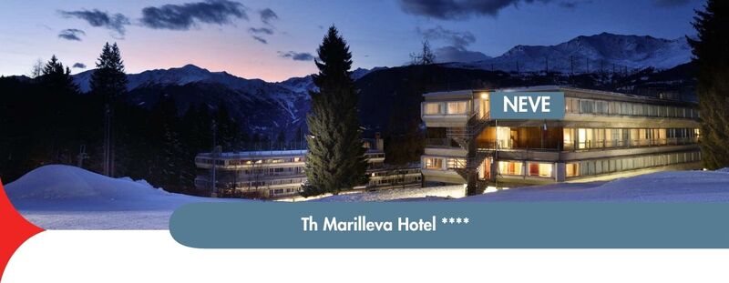 TH MARILLEVA HOTEL **** QUOTE GARANTITE FINO AL 15 NOVEMBRE - da 72 Euro a notte 
Paesaggi unici tra impianti sciistici d’avanguardia e tradizione. Racchiuso tra i panorami unici dei due parchi naturali Adamello Brenta e Stelvio, questo è il luogo ideale per farsi incantare da profumi e sapori della tradizione montana, rilassarsi nella quiete dei boschi e divertirsi su un circuito bianco che si snoda per oltre 150 km di piste. Le decine di impianti, alcuni illuminati anche di notte, ti daranno l’opportunità di ammirare le maestose Dolomiti in tutto il loro splendore che si trasforma a ogni ora del giorno.